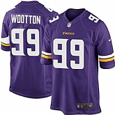 Nike Men & Women & Youth Vikings #99 Wootton Purple Team Color Game Jersey